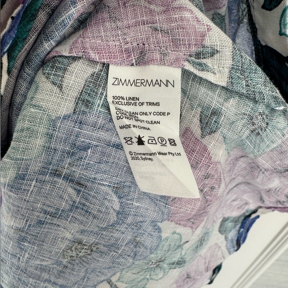 Zimmermann Poppy Plunge Midi Dress Size 0 - Picture 7 of 7